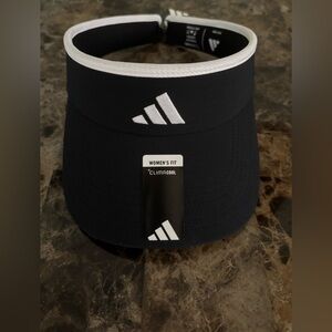 Adidas Match 2 Visor Women’s Fit ClimaCool Black/White Hat Tennis Golf New
